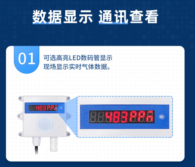 LED数码管，直接现场显示气体数据