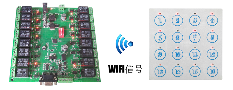 16路按键板无线通讯 16路按键板无线通讯