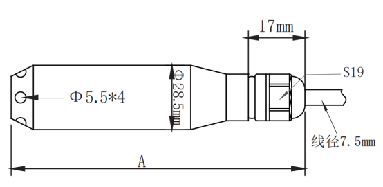 聚英投入式液位传感器尺寸