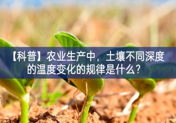 「科普」农业生产中，土壤不同深度的温度变化的规律是什么？